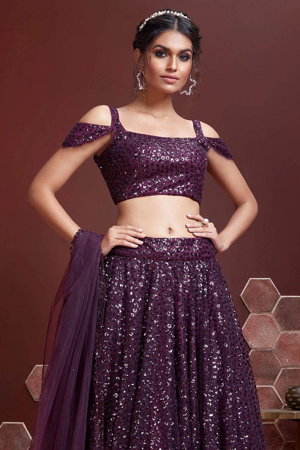 Indigo Purple Lehenga Choli