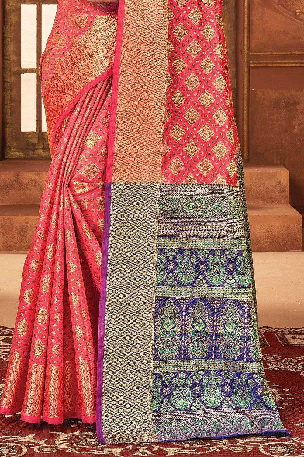 Lotus Pink Patola Saree