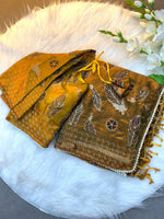 image, Designer Yellow Silk Saree For Women
