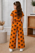 image, Girls Mustard Bear Print Co-Ord Set