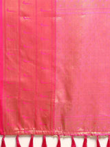 Pure Organza Pink Colour Floral Print Saree