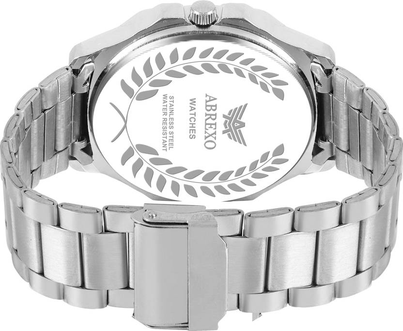 ABREXO Nautilus Series Date Working Square Black Dial Silver Quartz Watch For Boys Analog Watch  - For Men Abx4569-BK DT