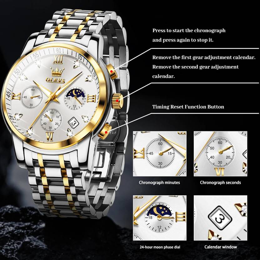 Olevs Analog Watch for Men (Model G2858GJ-JB)