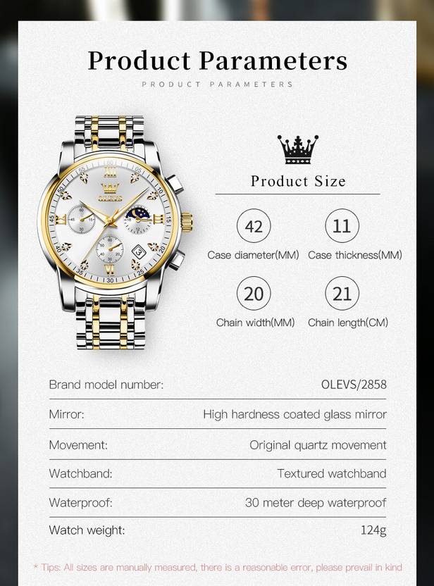 Olevs Analog Watch for Men (Model G2858GJ-JB)