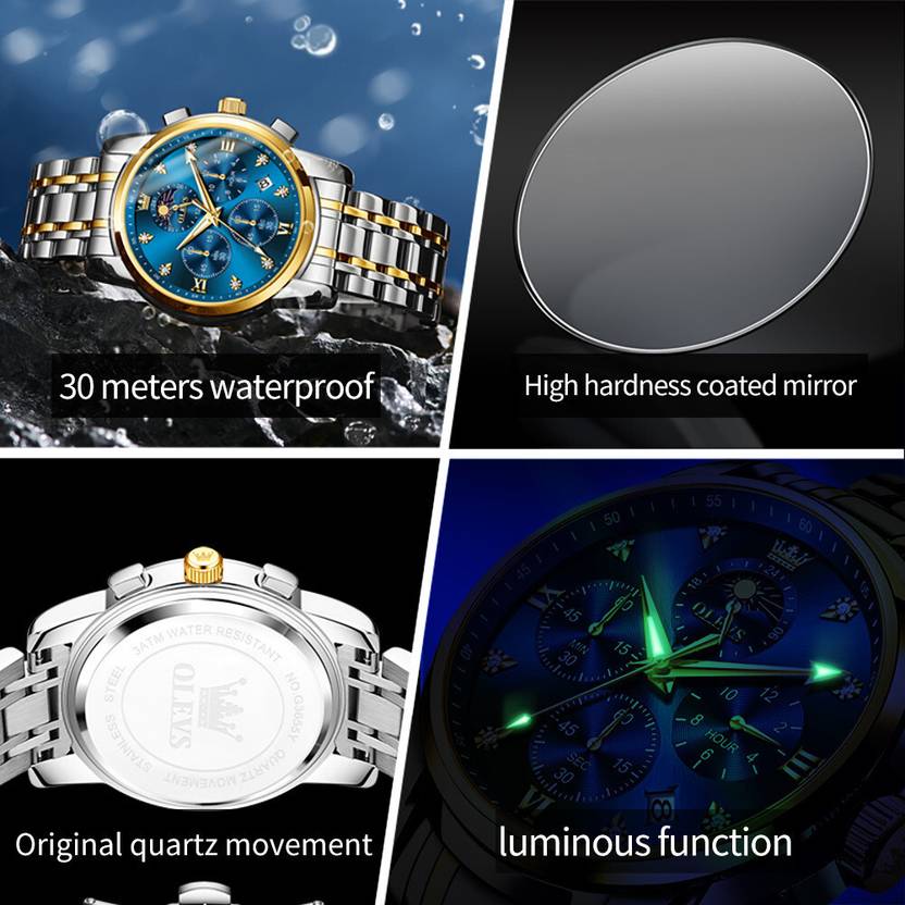 OLEVS Analog Watch  - For Men CIF-S-G3655GJ-JL
