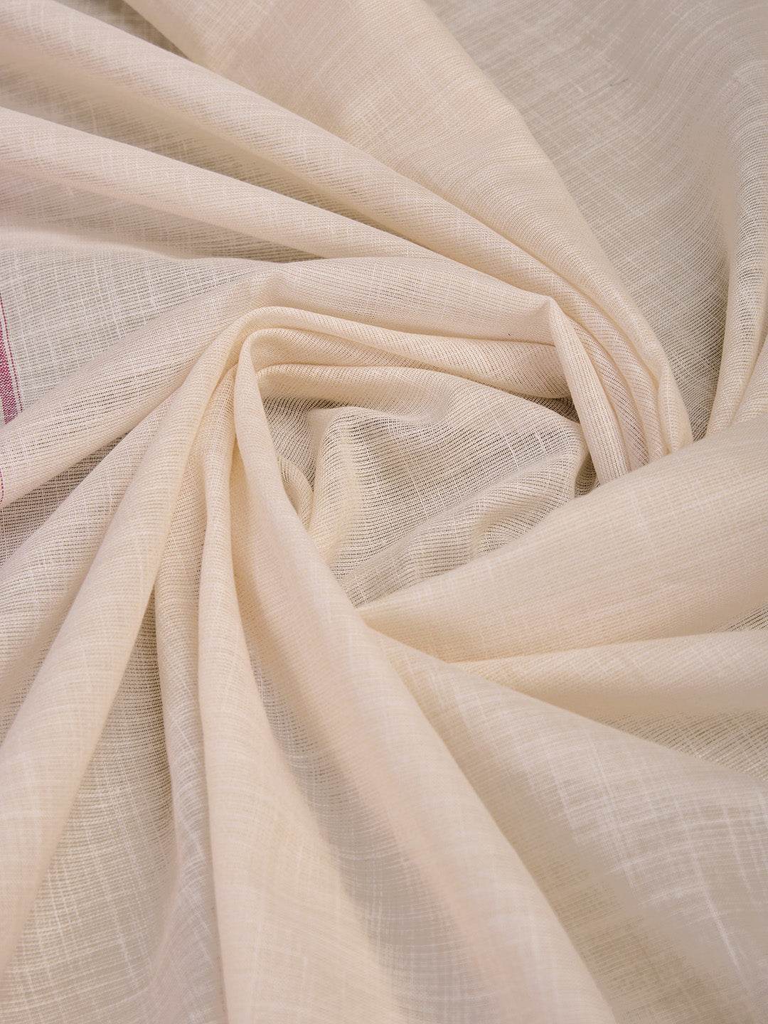 Beige Linen Daily Wear Saree With Blouse Piece