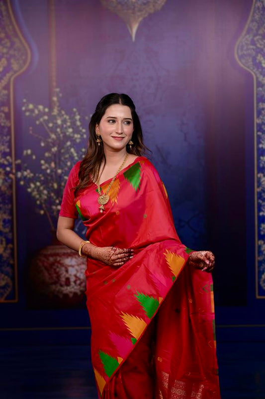 Premium Rani Pink Banarasi Silk Saree for Women