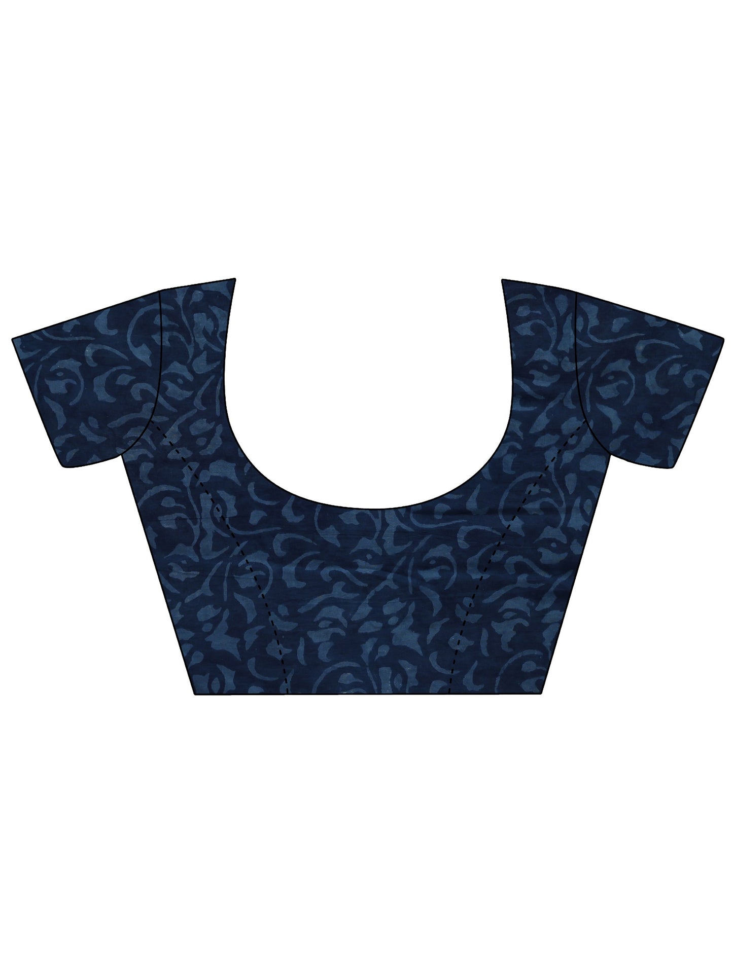 Libas Indigo Batik Print Cotton Saree
