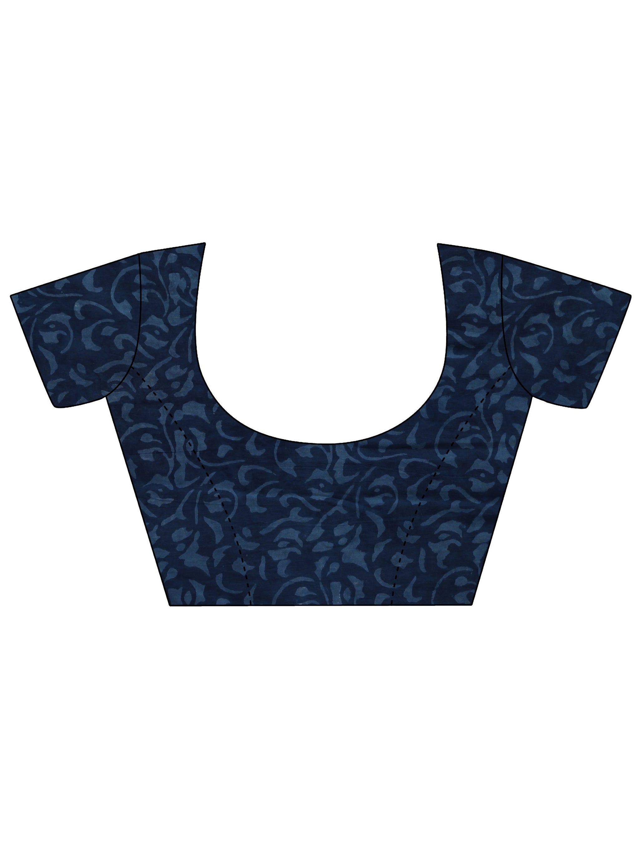 Libas Indigo Batik Print Cotton Saree