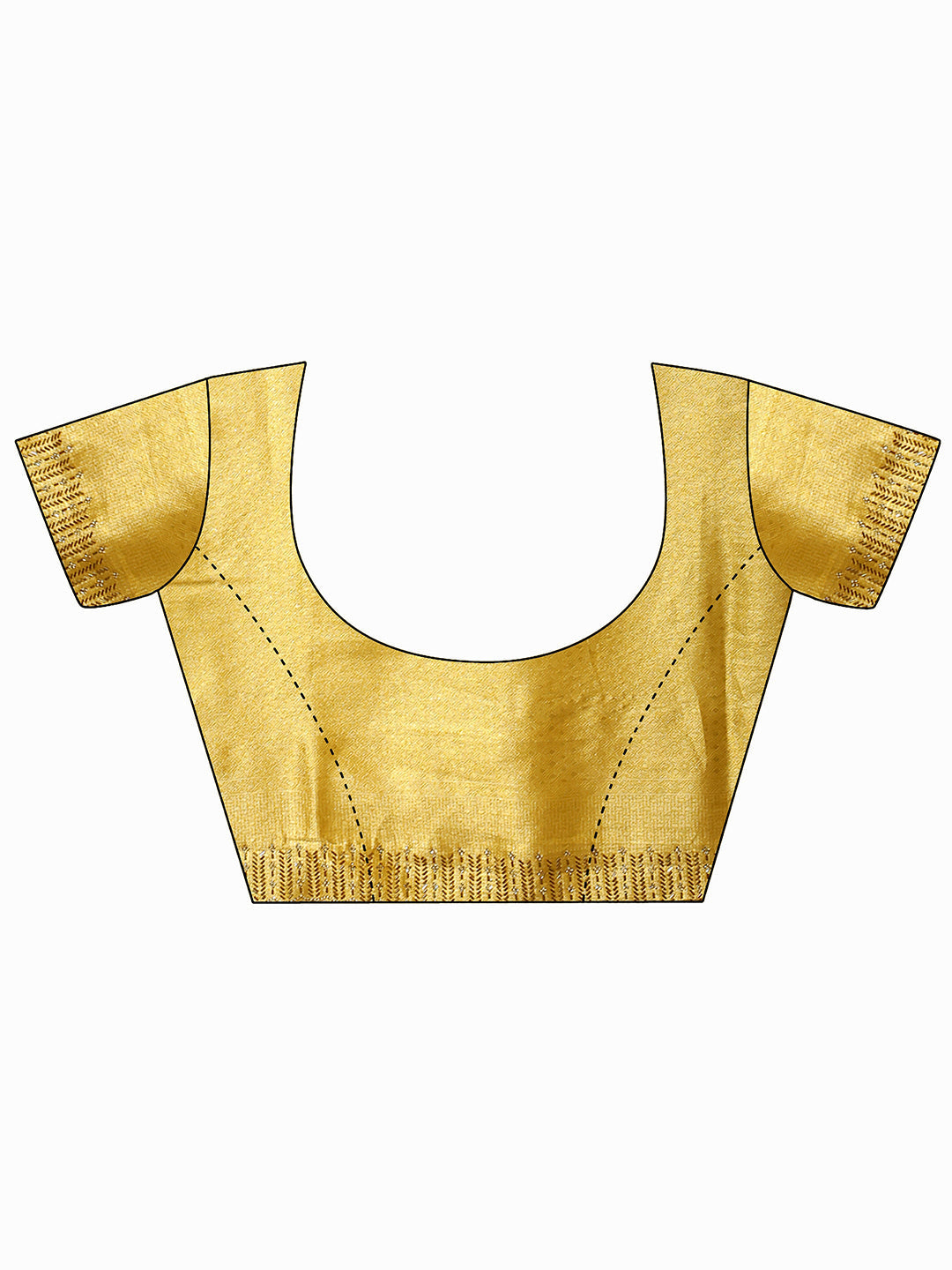 Libas Mustard Floral Woven Design Silk Blend Saree