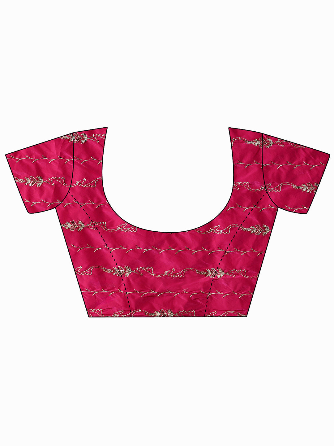 Mameraa Rani Pink Ethnic Embroidered Silk Blend Saree