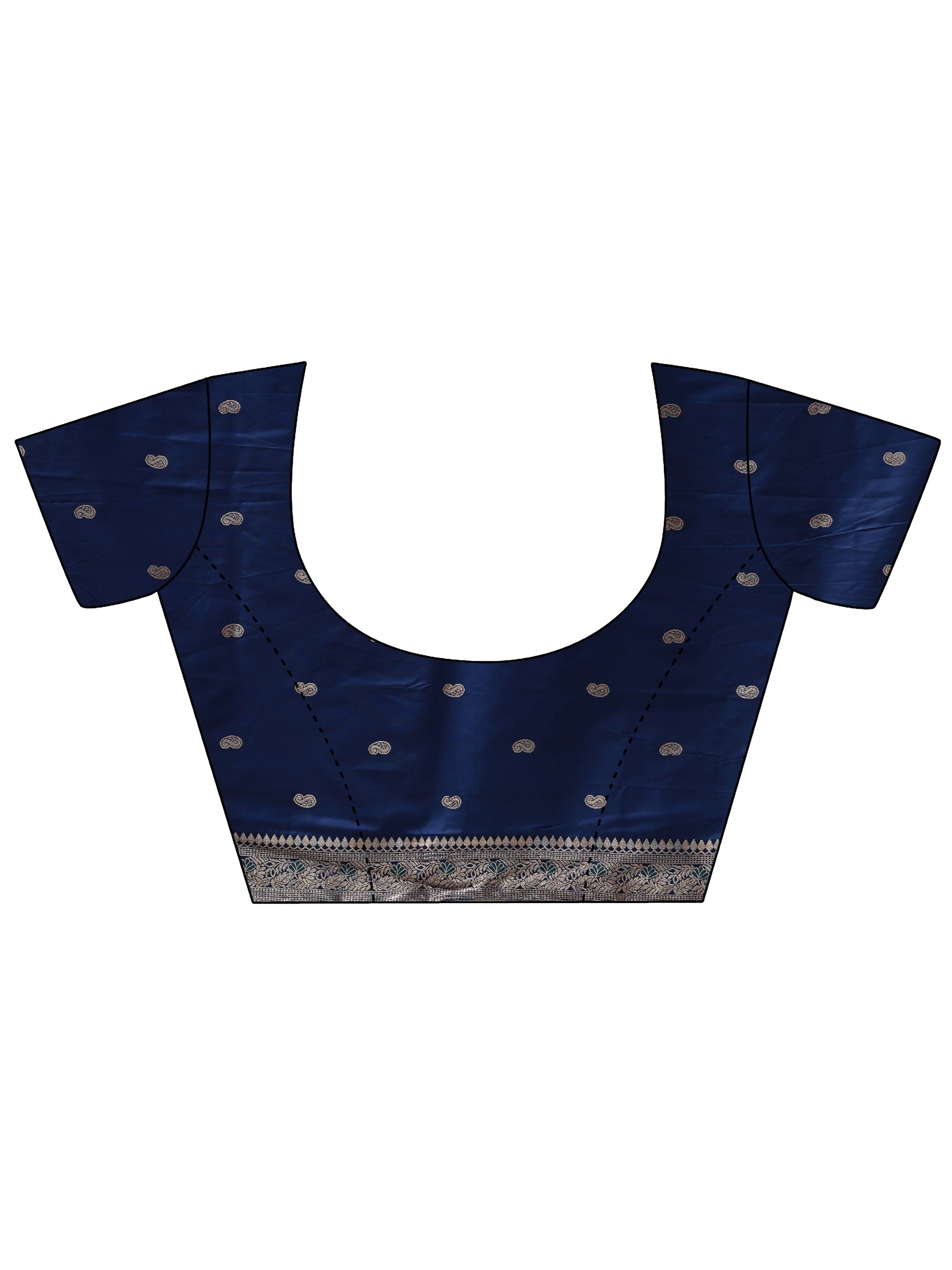 Libas Blue Paisley Silk Blend Saree