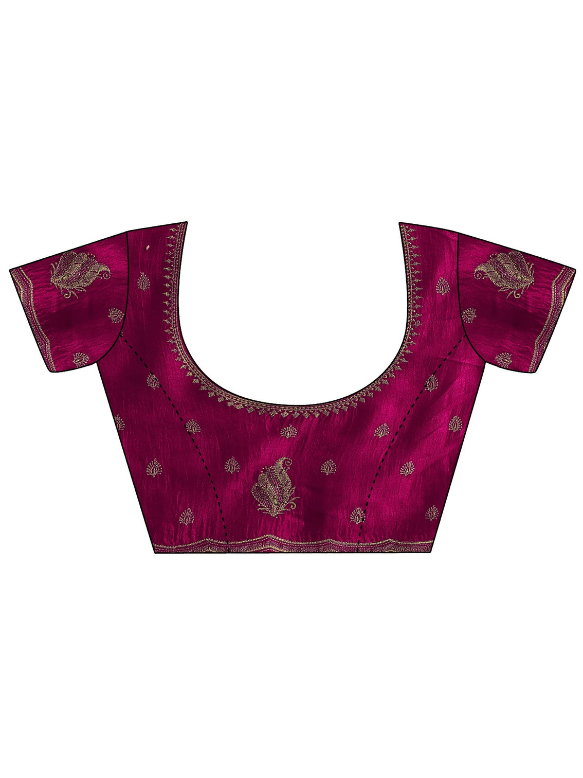 Mameraa Rani Pink Embroidered Silk Blend Saree