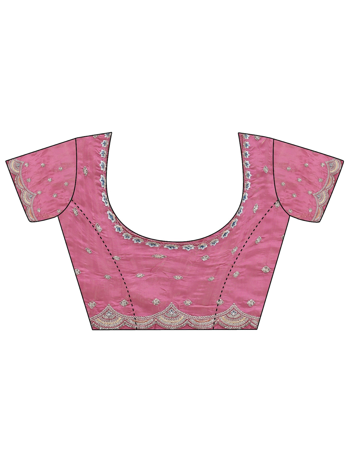 Mameraa Sea Green Embellished Silk Blend Saree