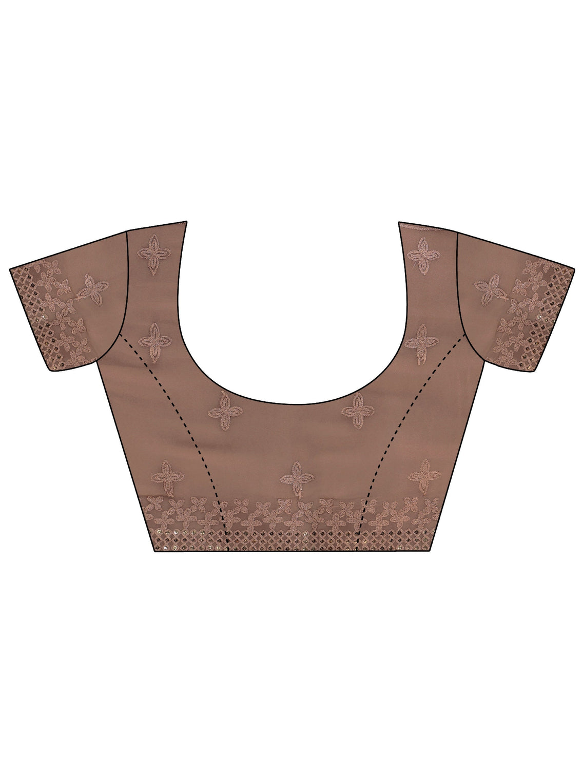 Mameraa Golden Mirror Work Embellished Tissue Saree