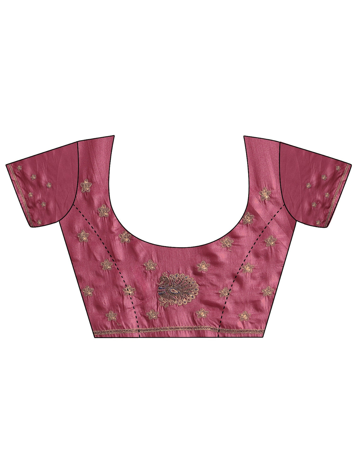 Mameraa Mauve Embellished Satin Saree