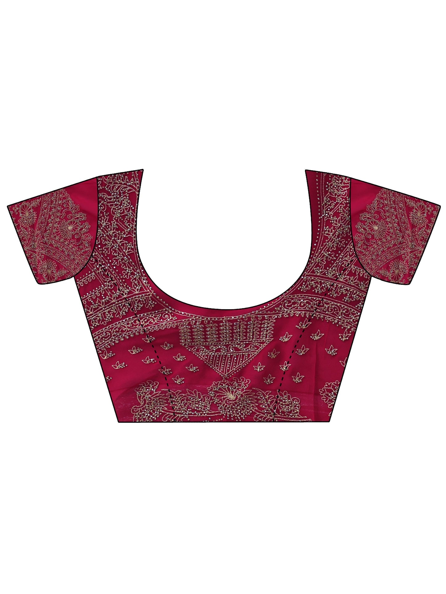 Libas Rose Red Georgette Saree