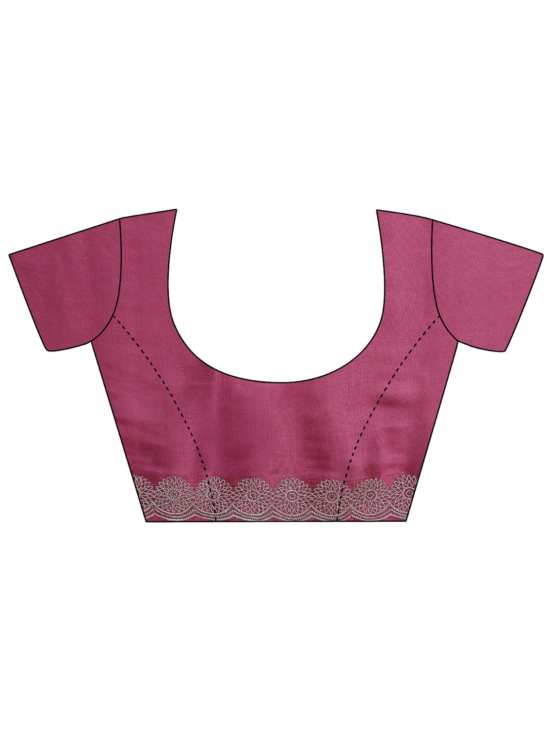 Mameraa Mauve Solid Silk Blend Saree
