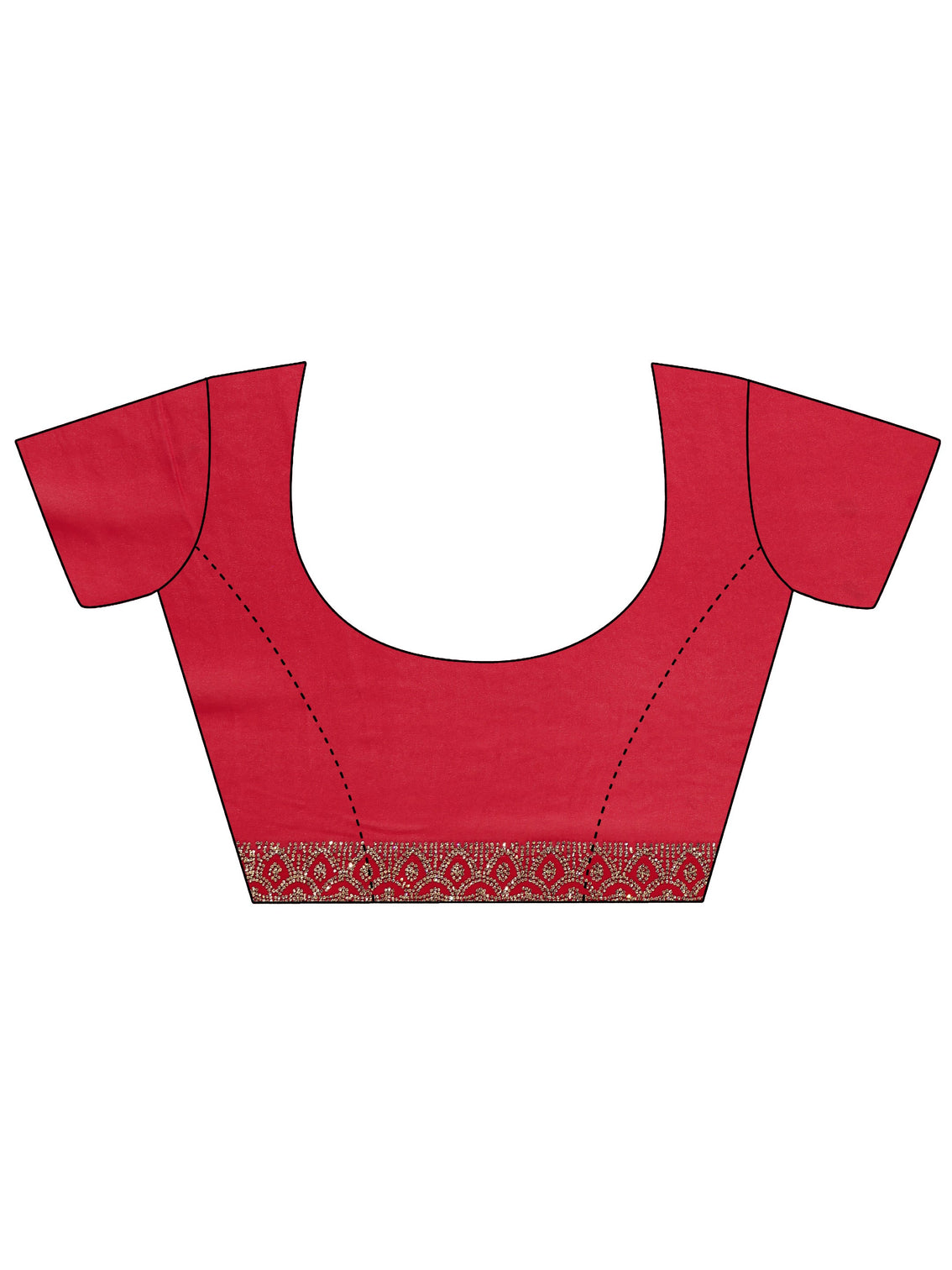 Mameraa Art Crimson Red Floral Embroidered Georgette Saree