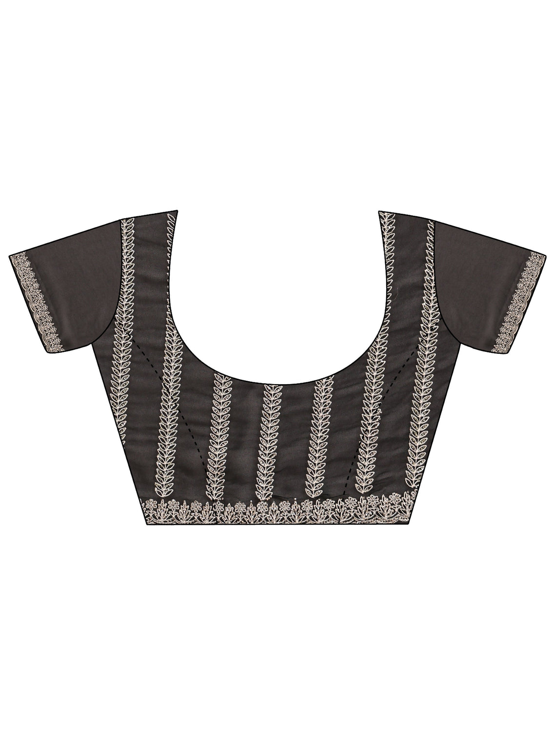Mameraa Black Georgette Saree with Embroidered Border