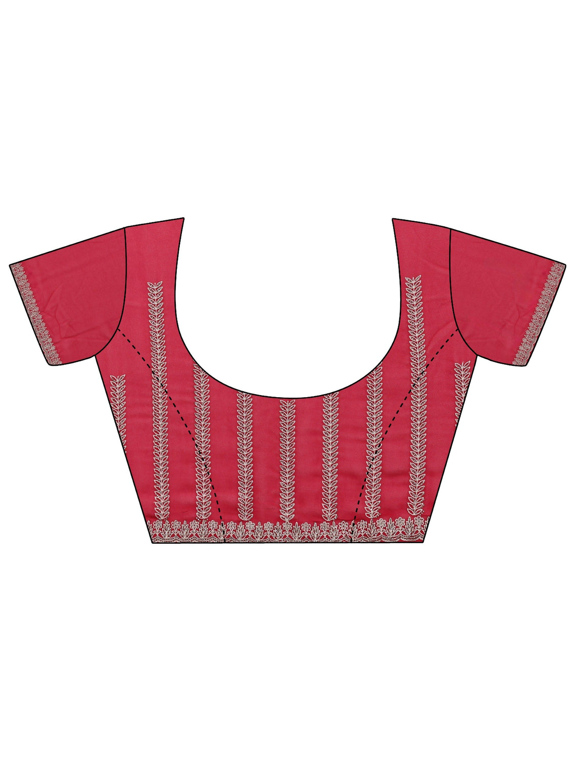 Mameraa Rani Pink Georgette Saree with Embroidered Border