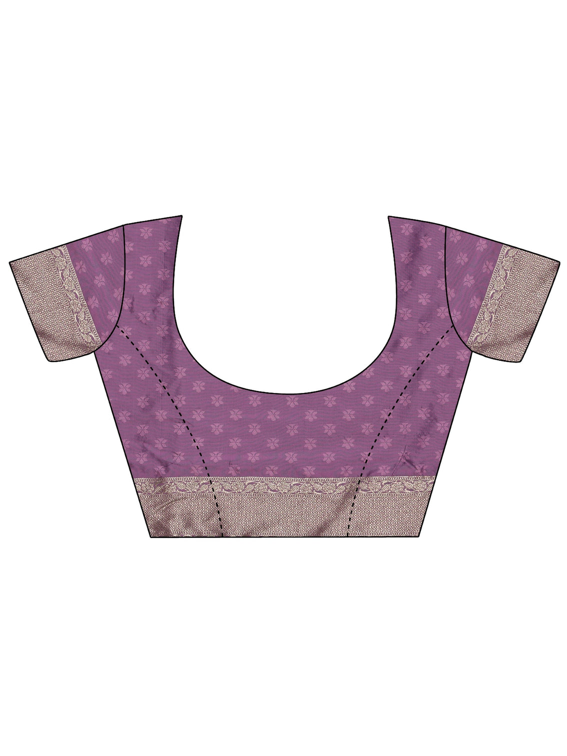 Mameraa Lavender Banarasi Silk Blend Saree