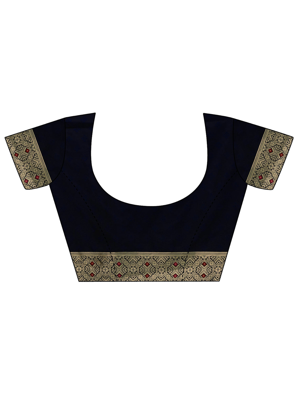 Mameraa Navy Banarasi Silk Blend Saree