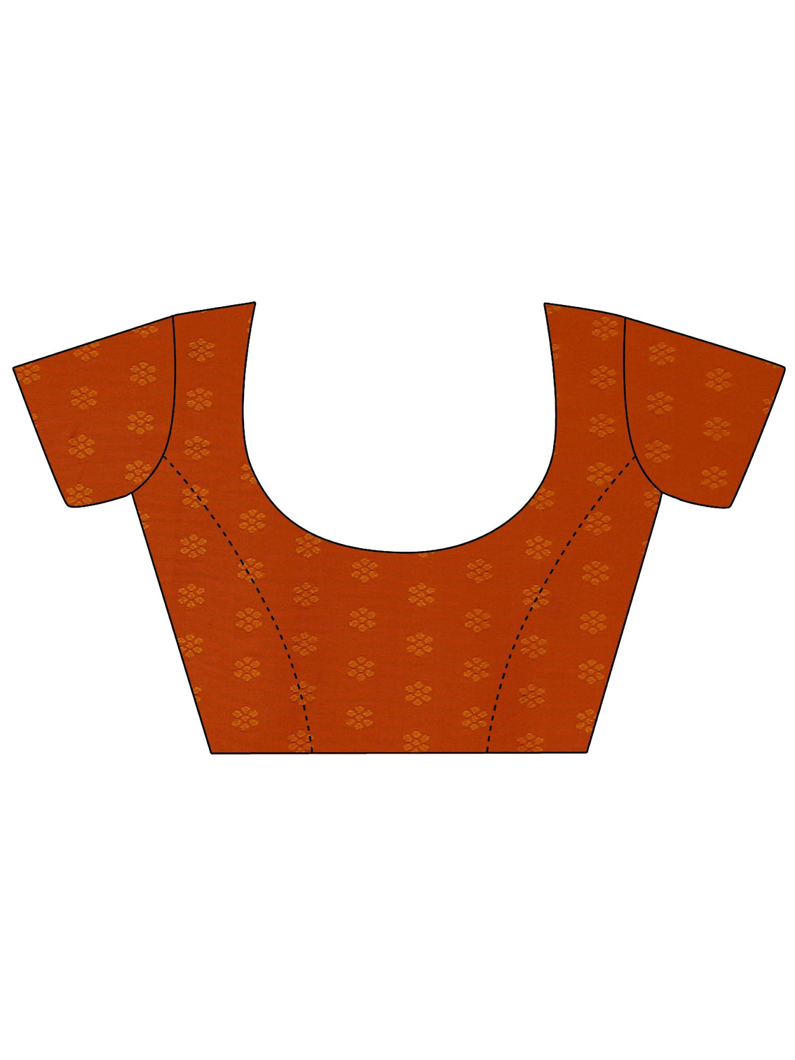 Mameraa Orange Meenakari Banarasi Silk Blend Saree