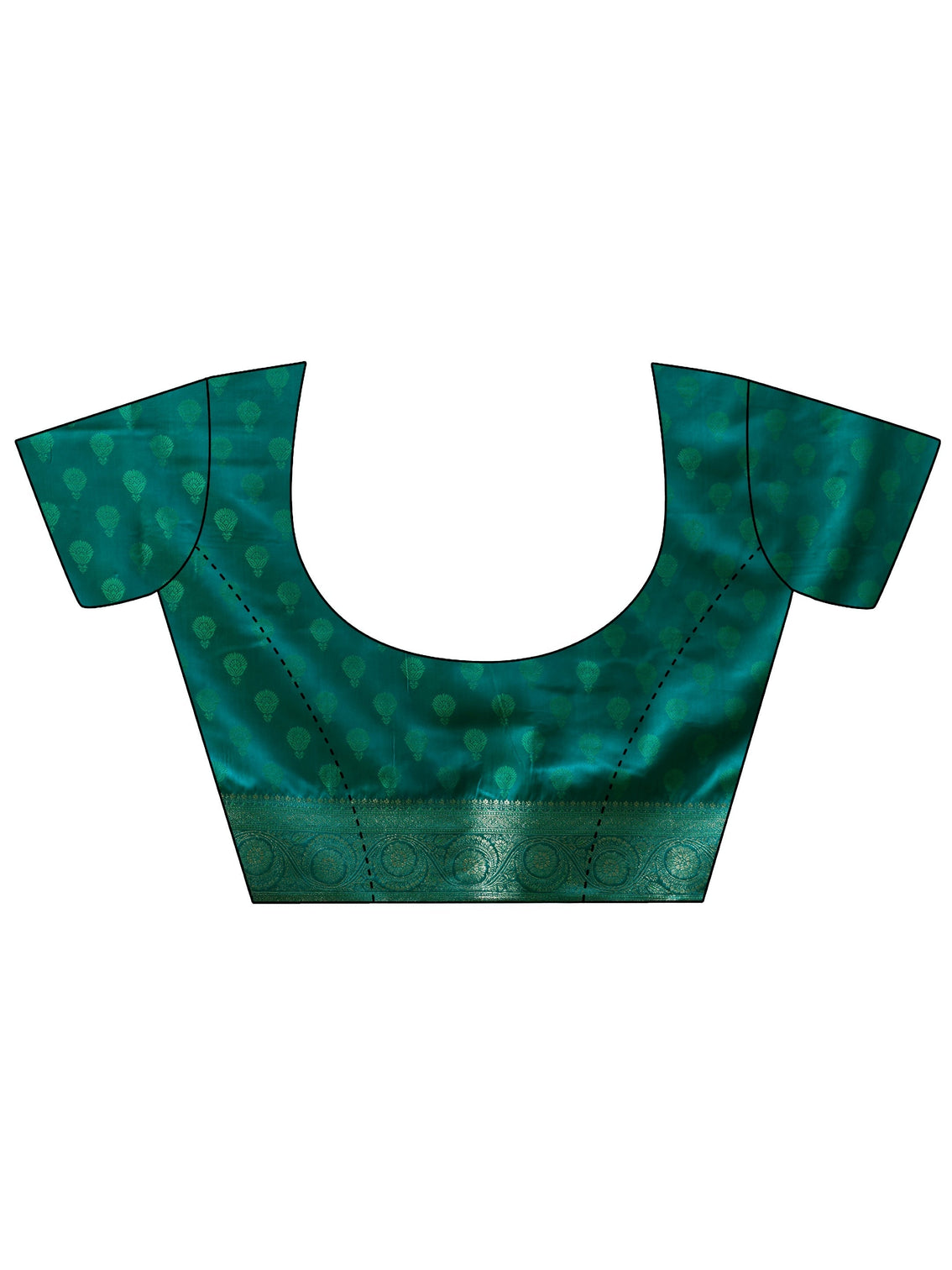 Mameraa Sea Green Banarasi Silk Blend Saree