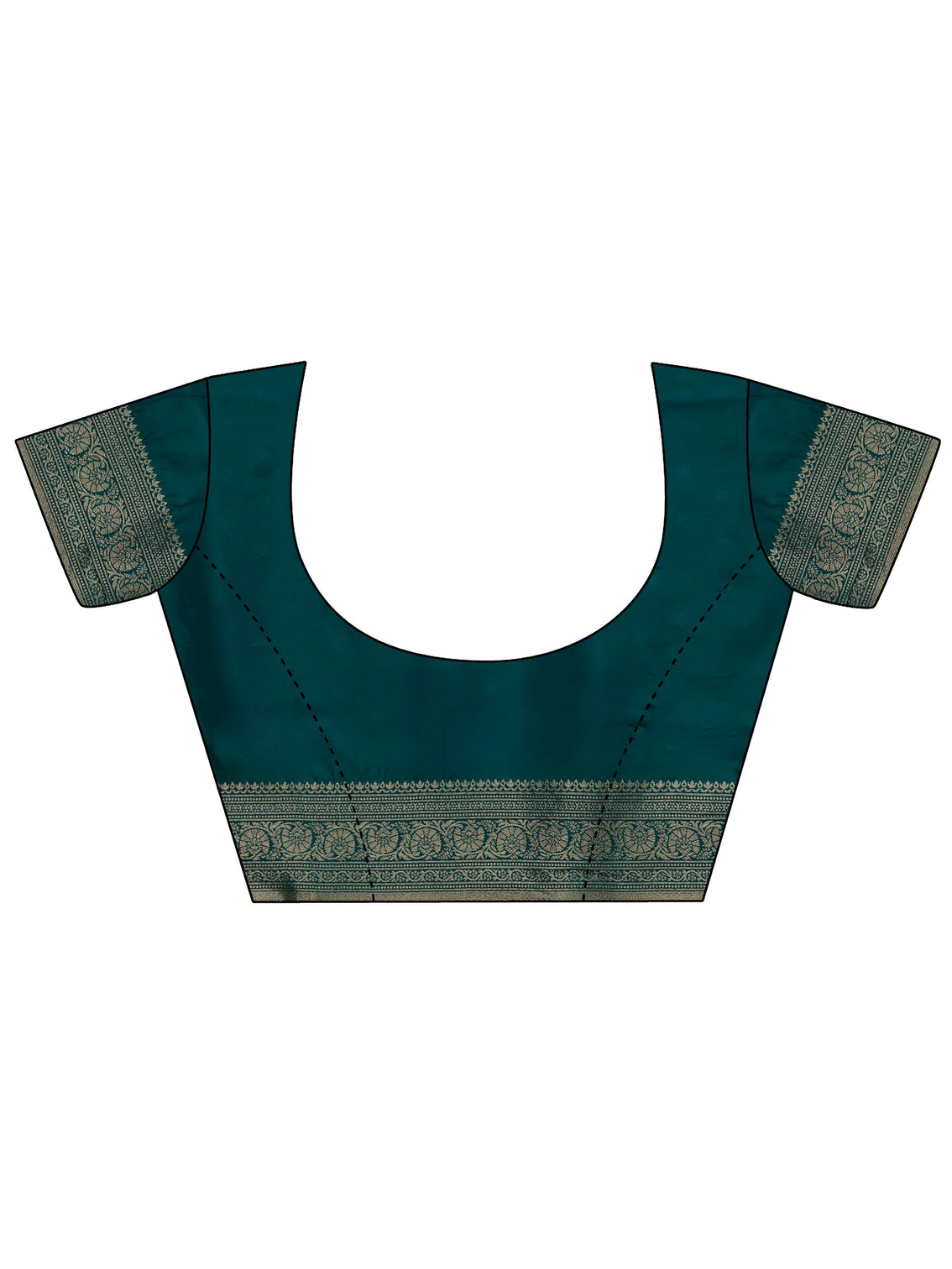 Mameraa Sea Green Banarasi Silk Blend Saree