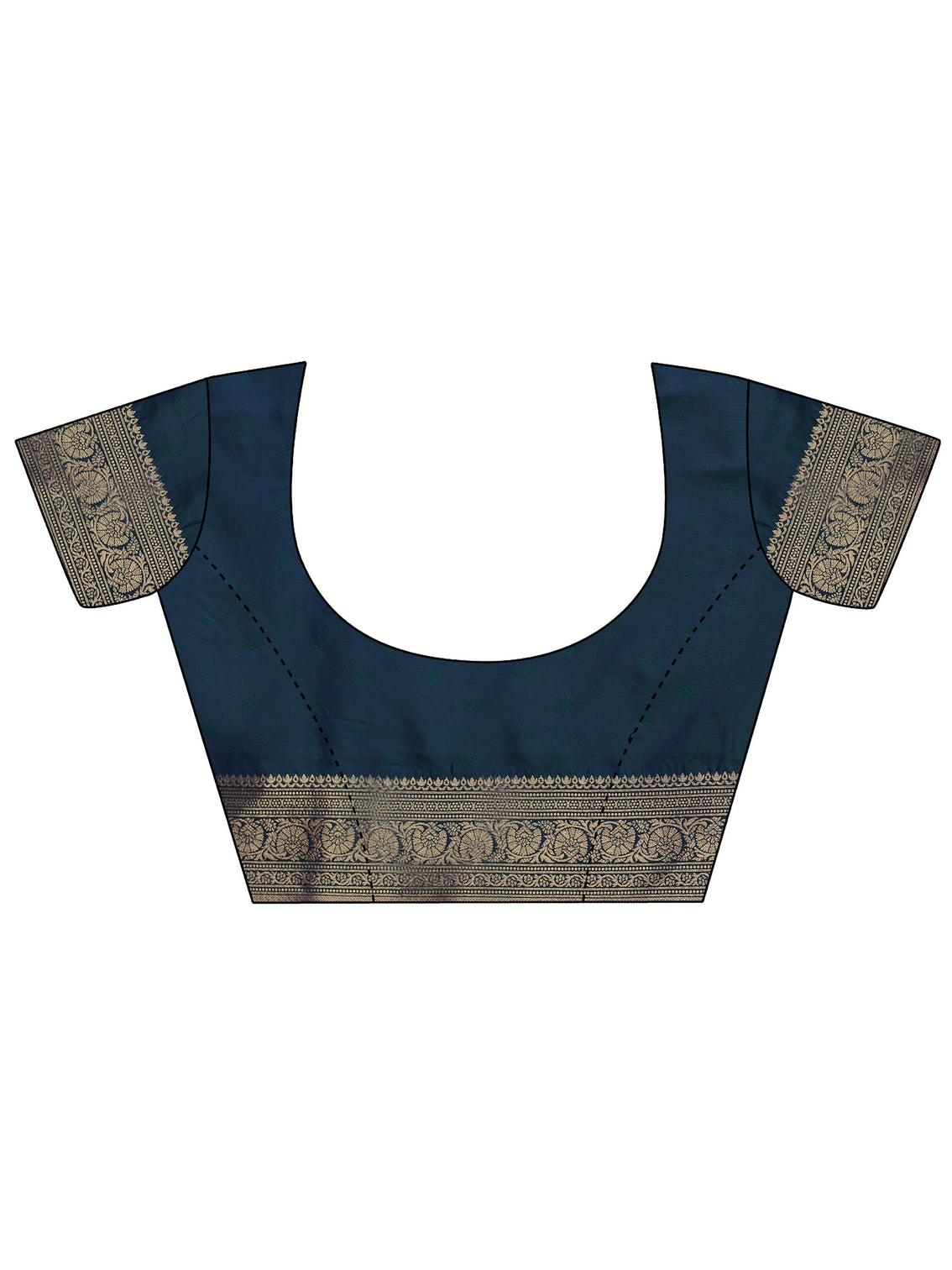 Mameraa Persian Blue Banarasi Silk Blend Saree