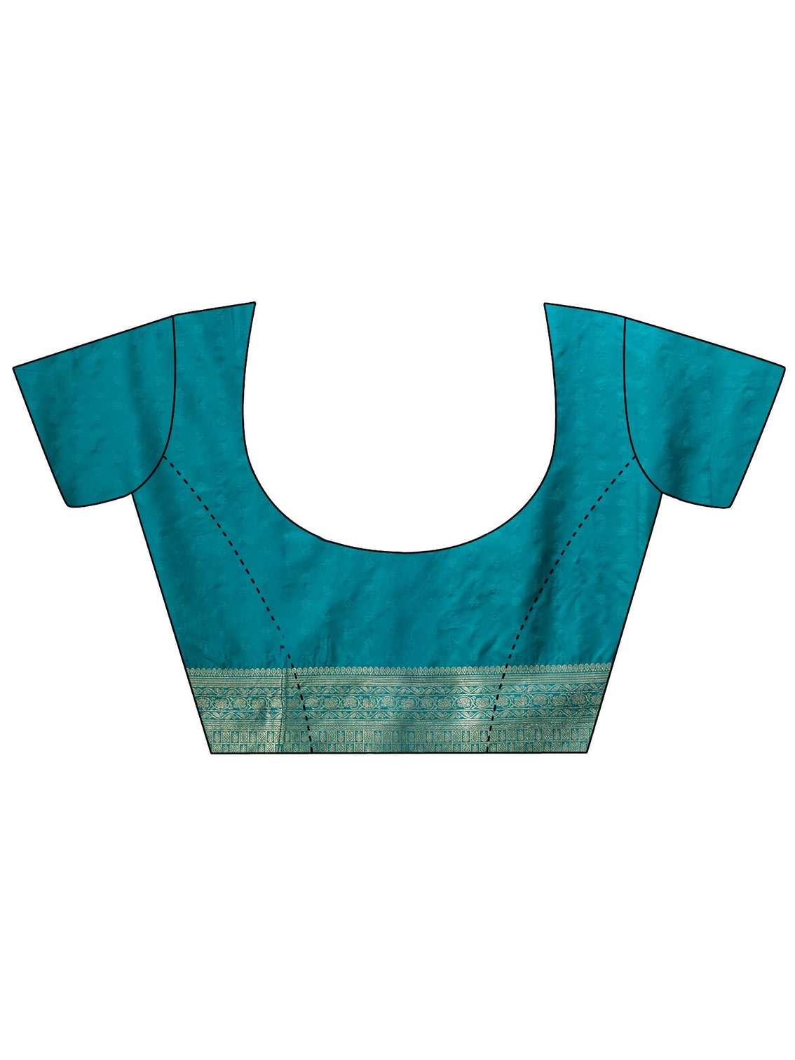 Mameraa Sea Green Banarasi Silk Blend Saree