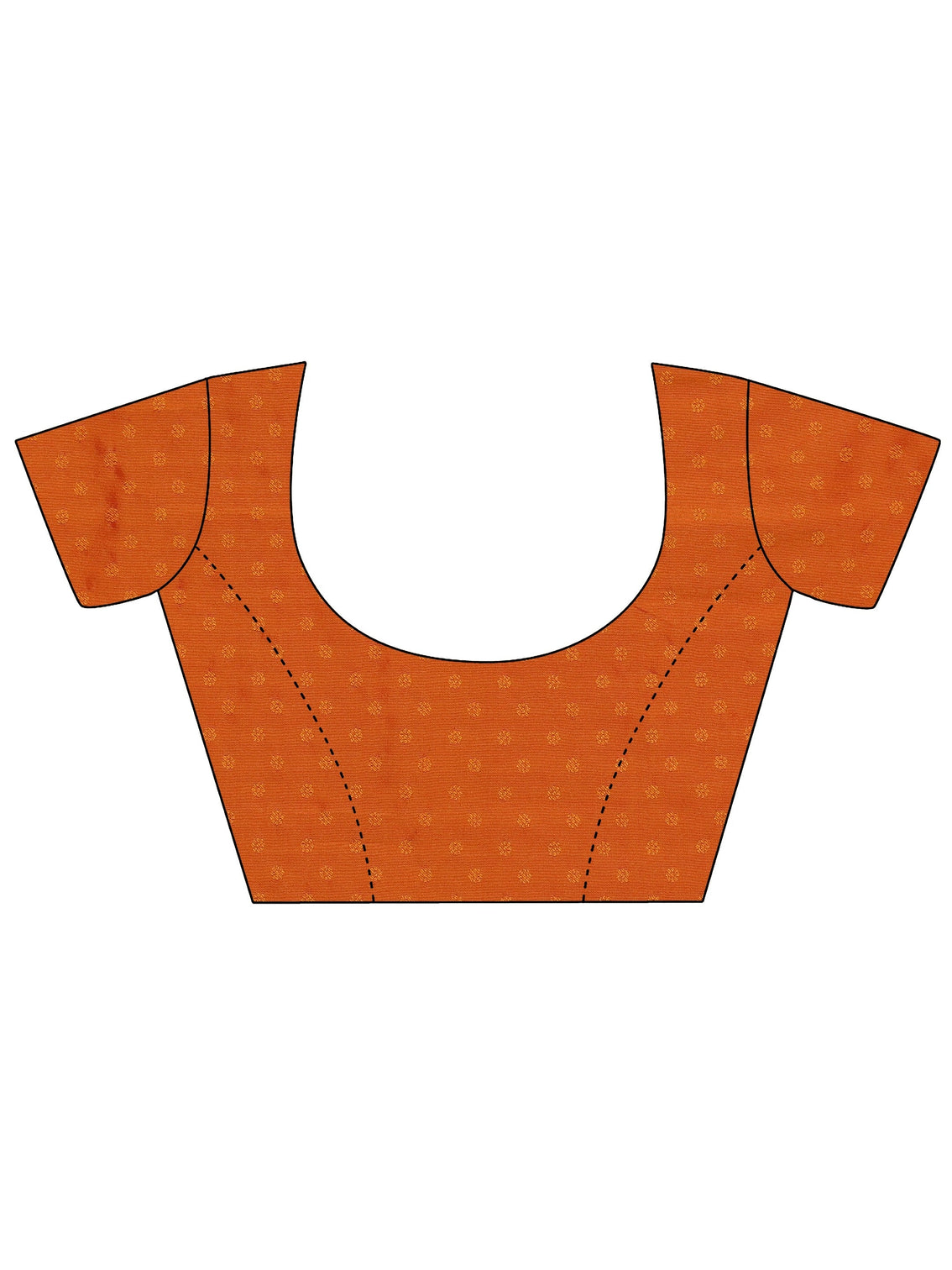 Mameraa Orange Banarasi Silk Blend Saree