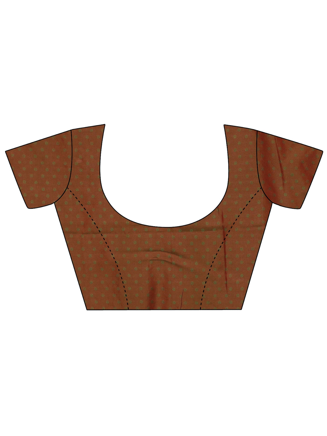 Mameraa Rust Brown Banarasi Silk Blend Saree