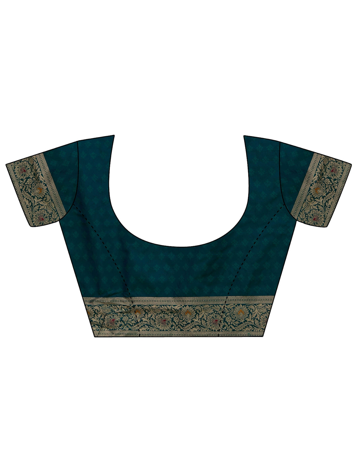 Mameraa Aqua Blue Bandhani Print Woven Silk Blend Saree