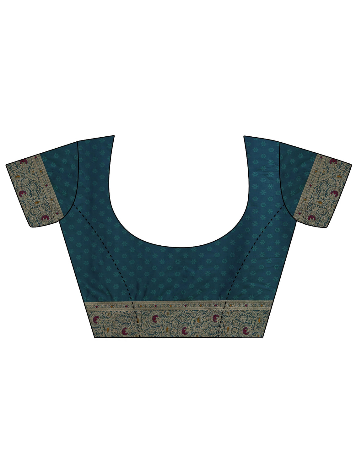 Mameraa Cerulean Blue Banarasi Silk Blend Saree