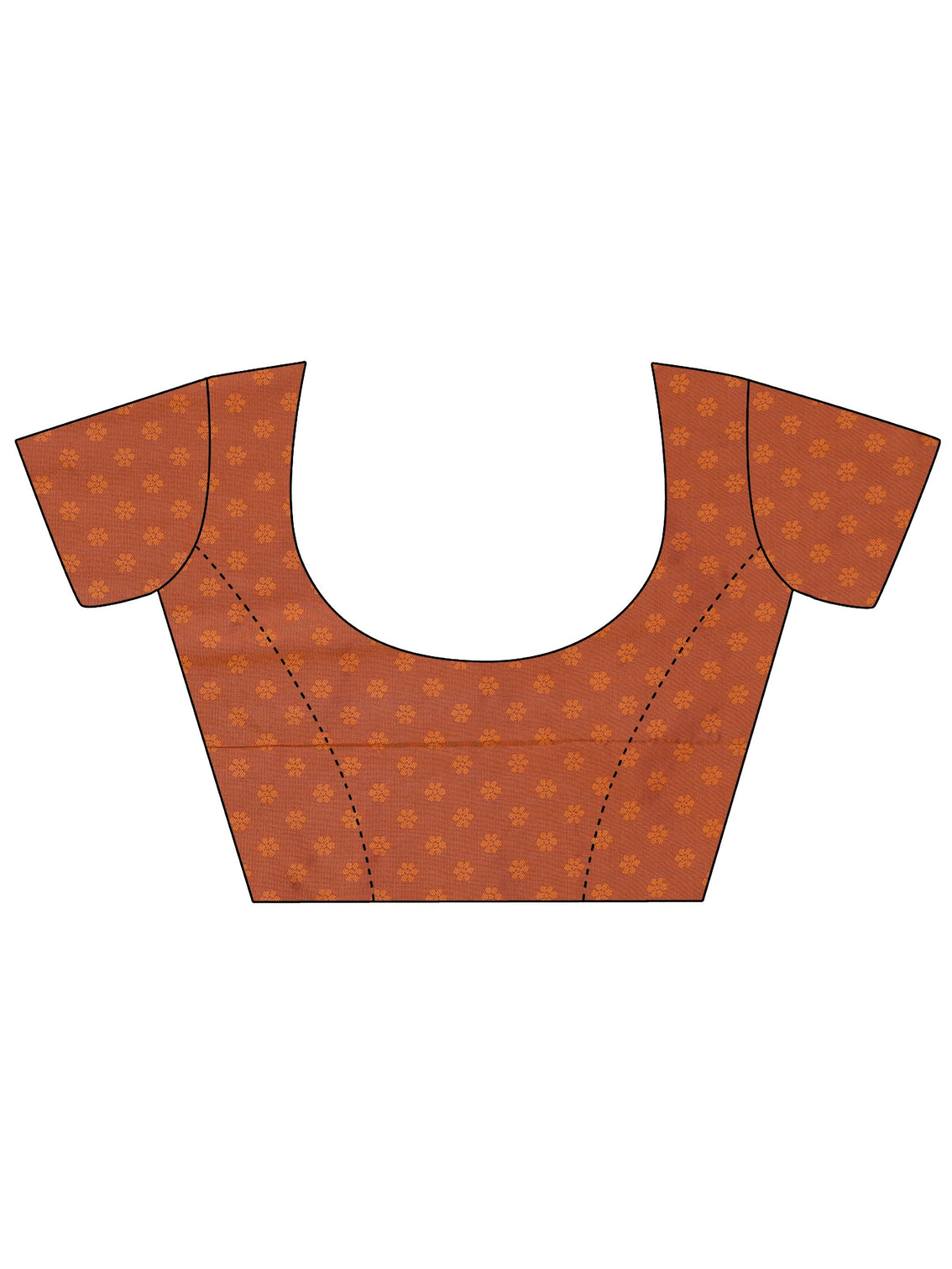 Mameraa Rust Brown Banarasi Silk Blend Saree