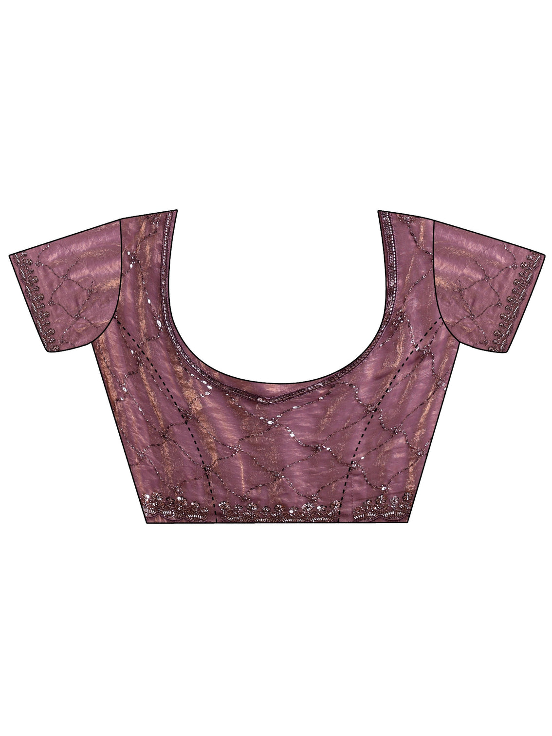 Mameraa Art Lavender Embellished Tissue Saree