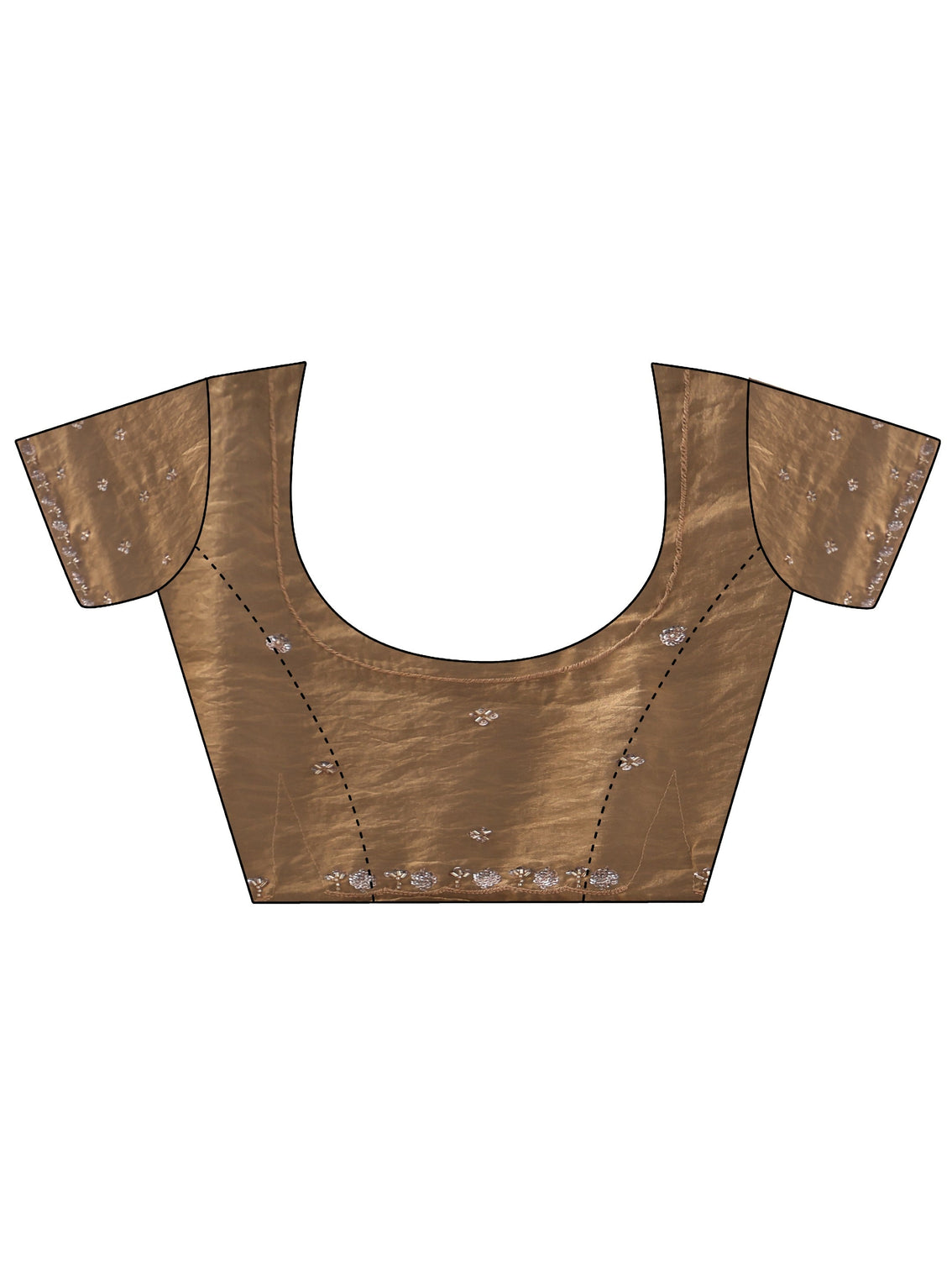 Mameraa Brown Embellished Tissue Saree