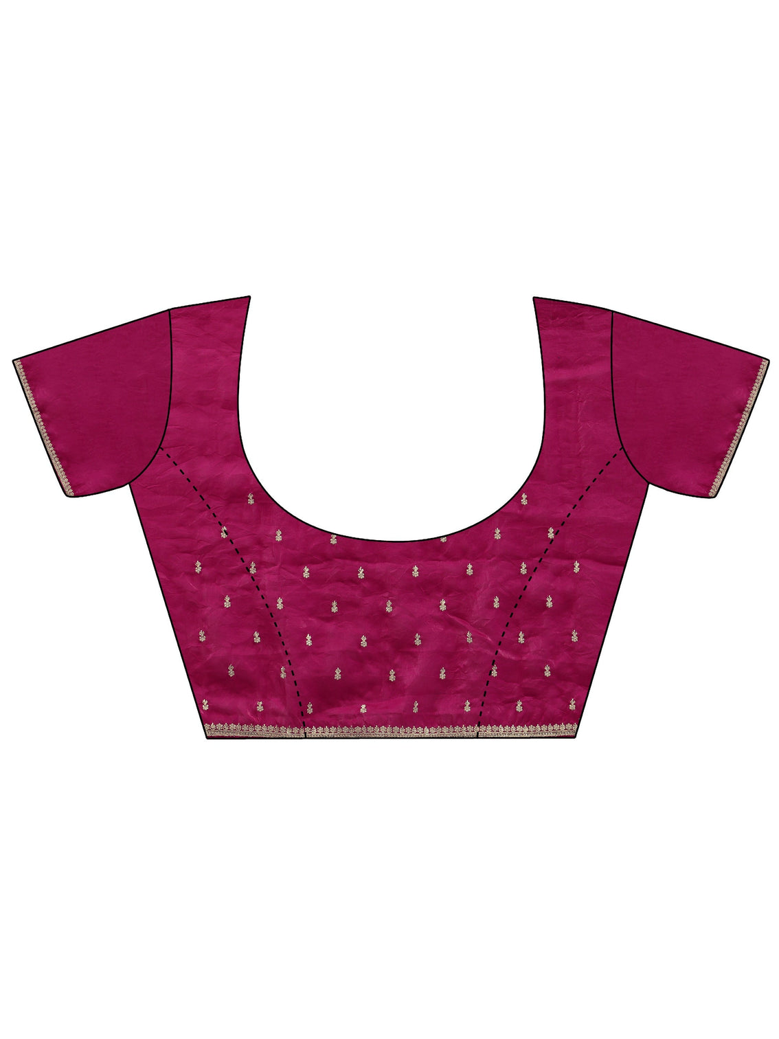Mameraa Magenta Pink Embellished Tissue Saree
