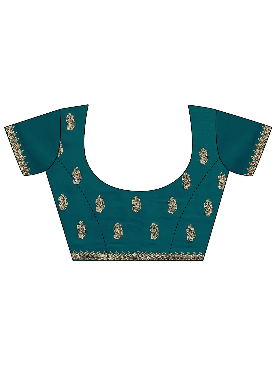 Mameraa Green Embroidered Georgette Saree