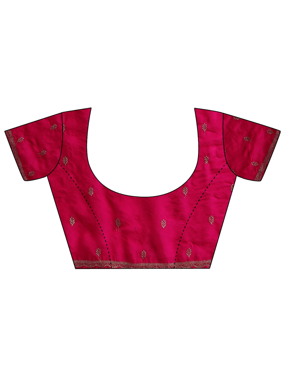 Mameraa Rani Pink Floral Embroidered Georgette Saree