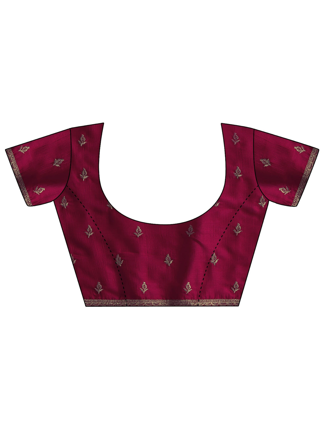 Mameraa Rani Pink Stone Work Embelllished Silk Blend Saree