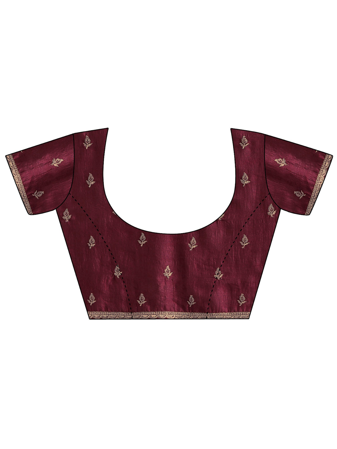Mameraa Maroon Stone Work Embelllished Silk Blend Saree