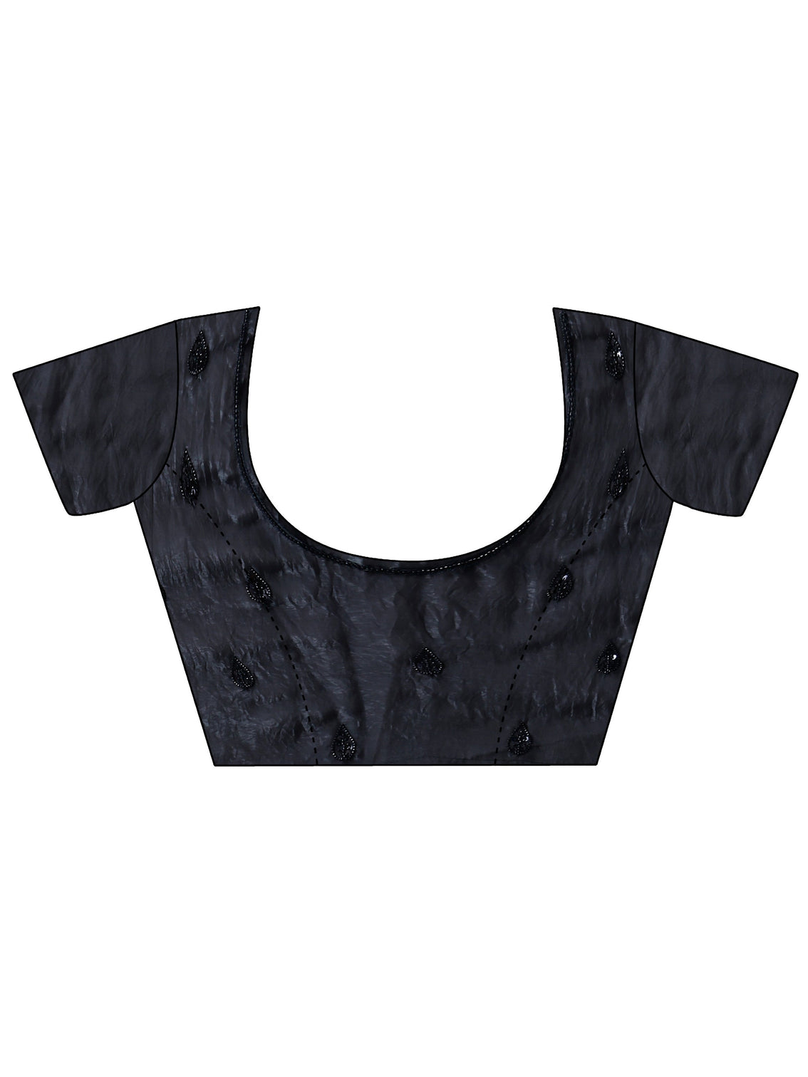 Mameraa Black Embellished Tissue Saree