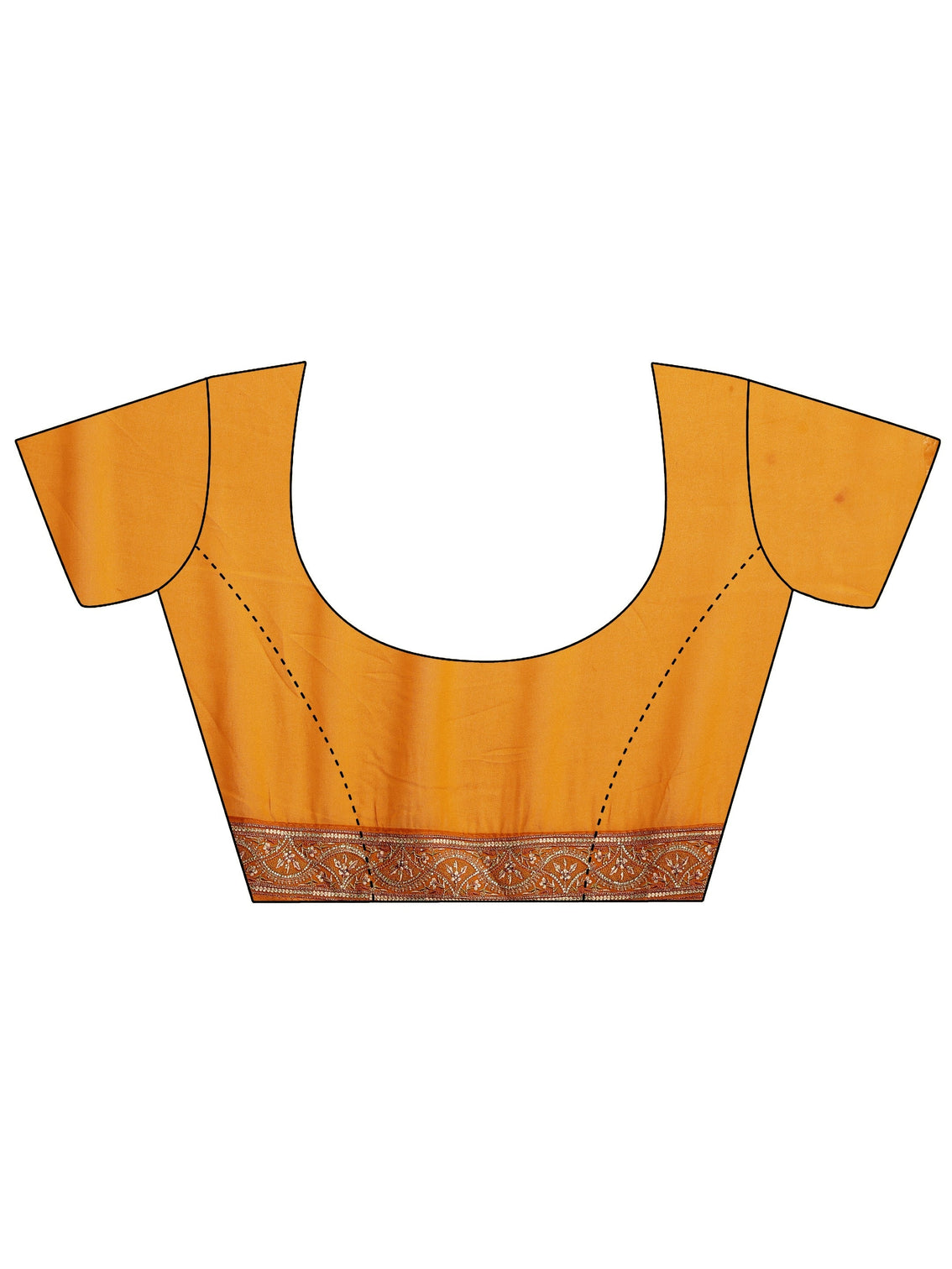 Mameraa Art Orange Embroidered Georgette Saree