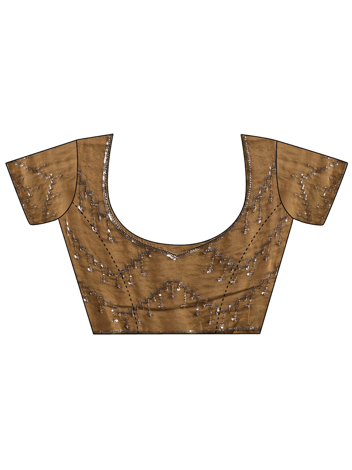 Mameraa Art Dusty Olive Green Embellished Tissue Saree