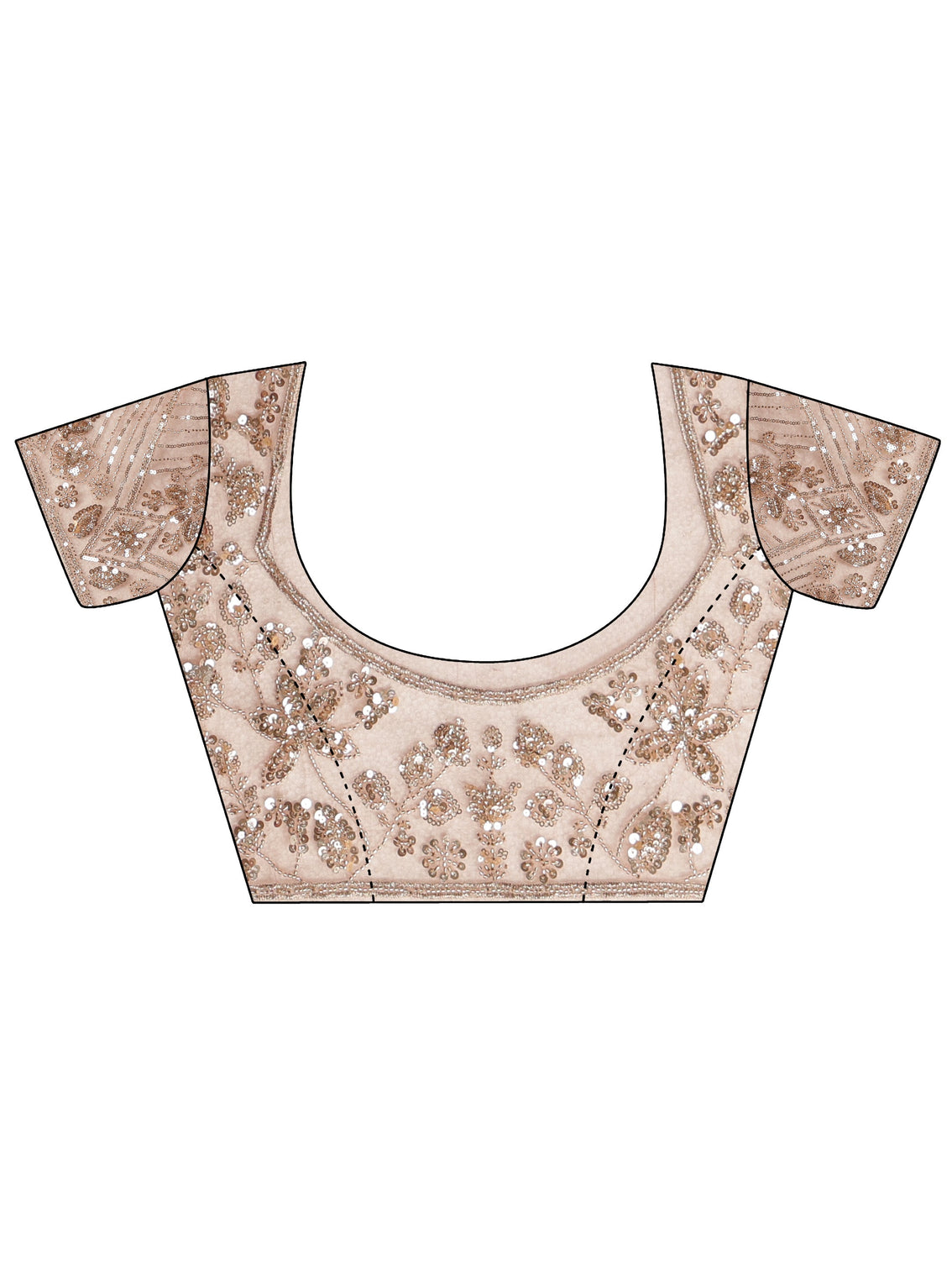 Mameraa Art Dusty Rose Pink Embellished Net Saree