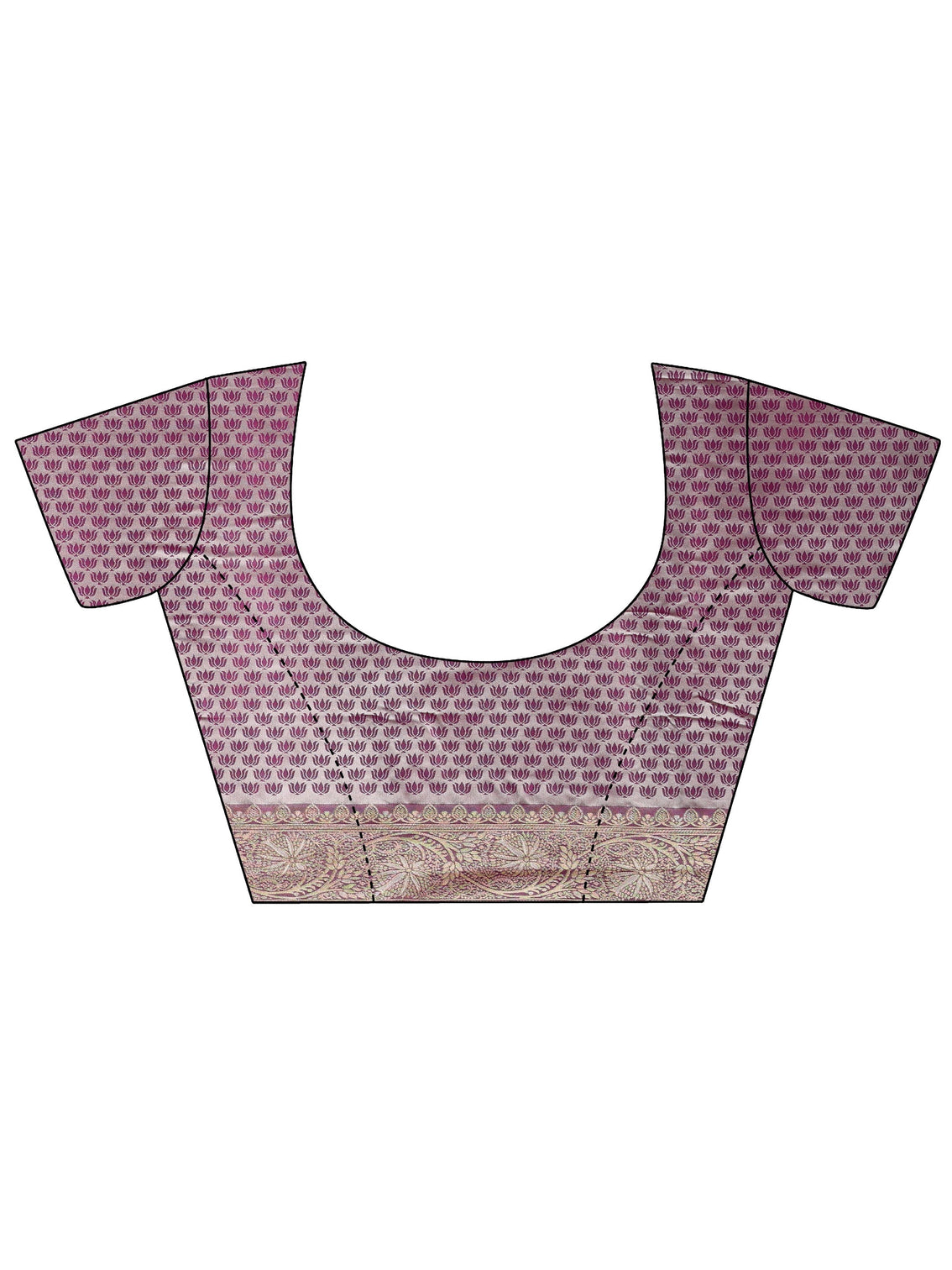 Mameraa Dusty Lilac Banarasi Satin Saree