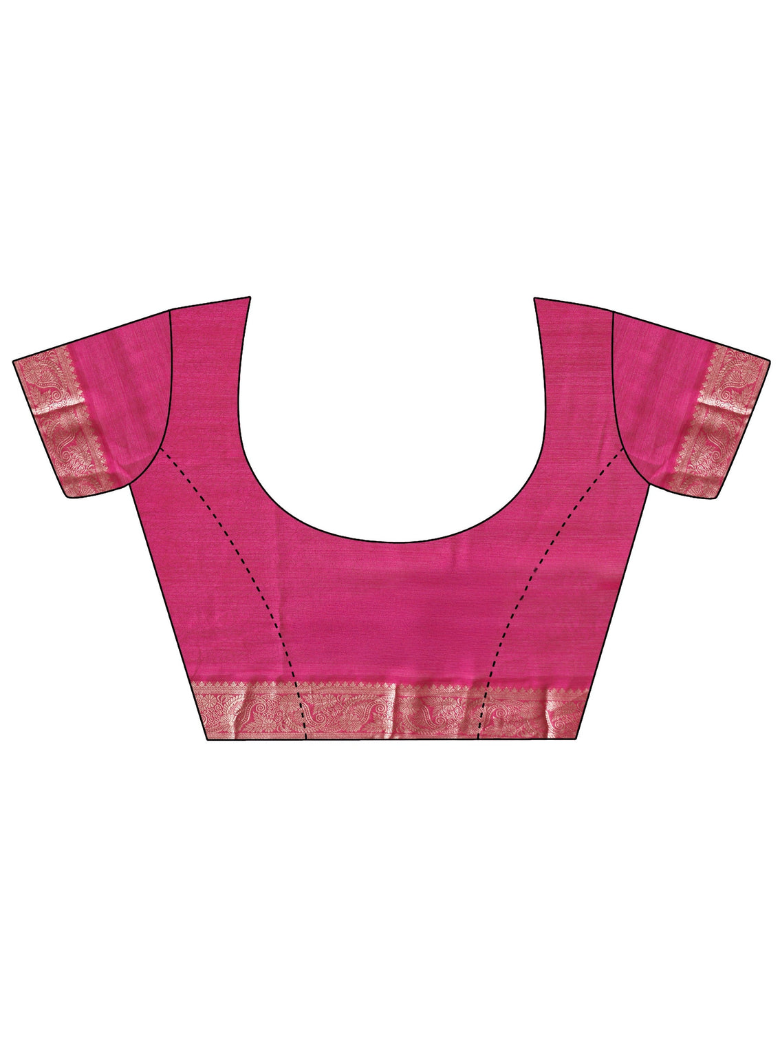 Mameraa Pink Striped Chiffon Saree with Paisley Border